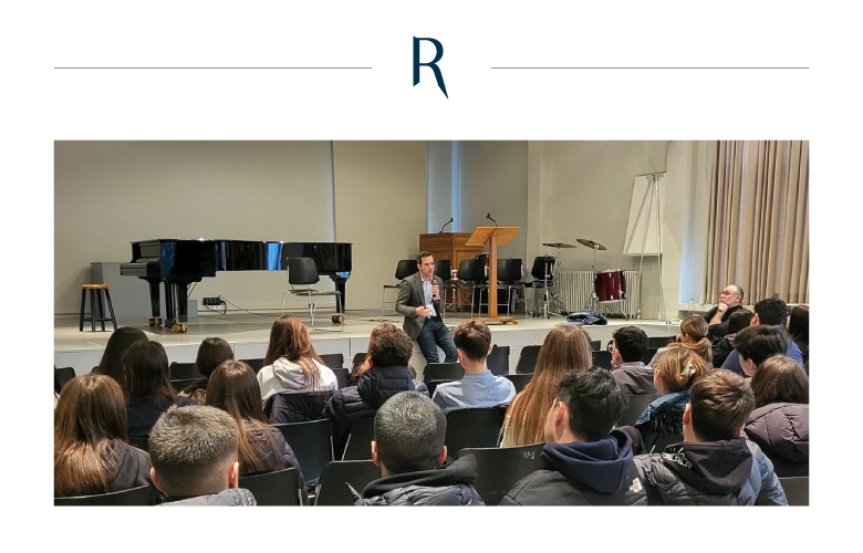Dimitris Zachos at Anatolia College High School Career Day 2025